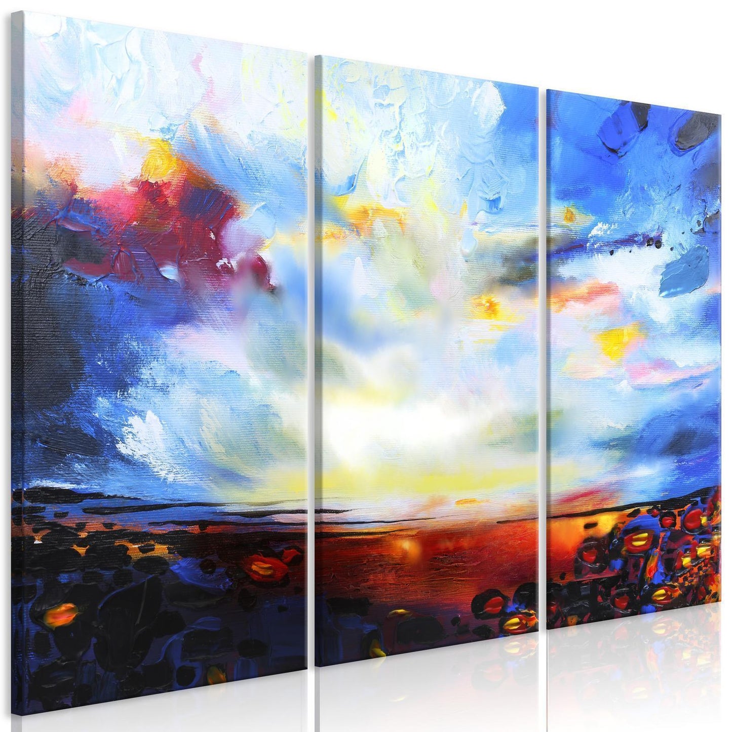Schilderij - Colourful Sky (3 Parts)