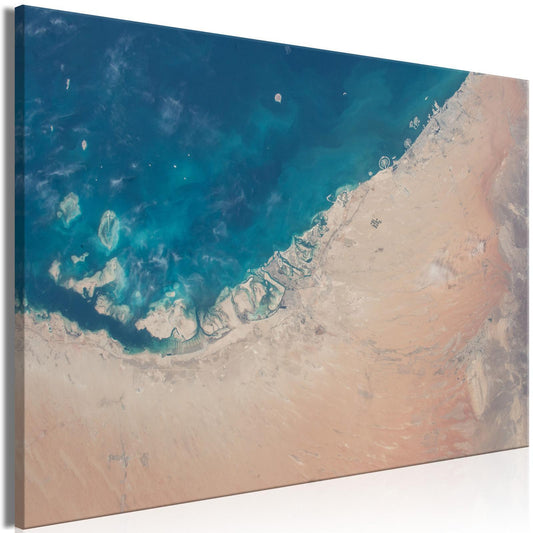 Schilderij - Dubai from the Satellite (1 Part) Wide