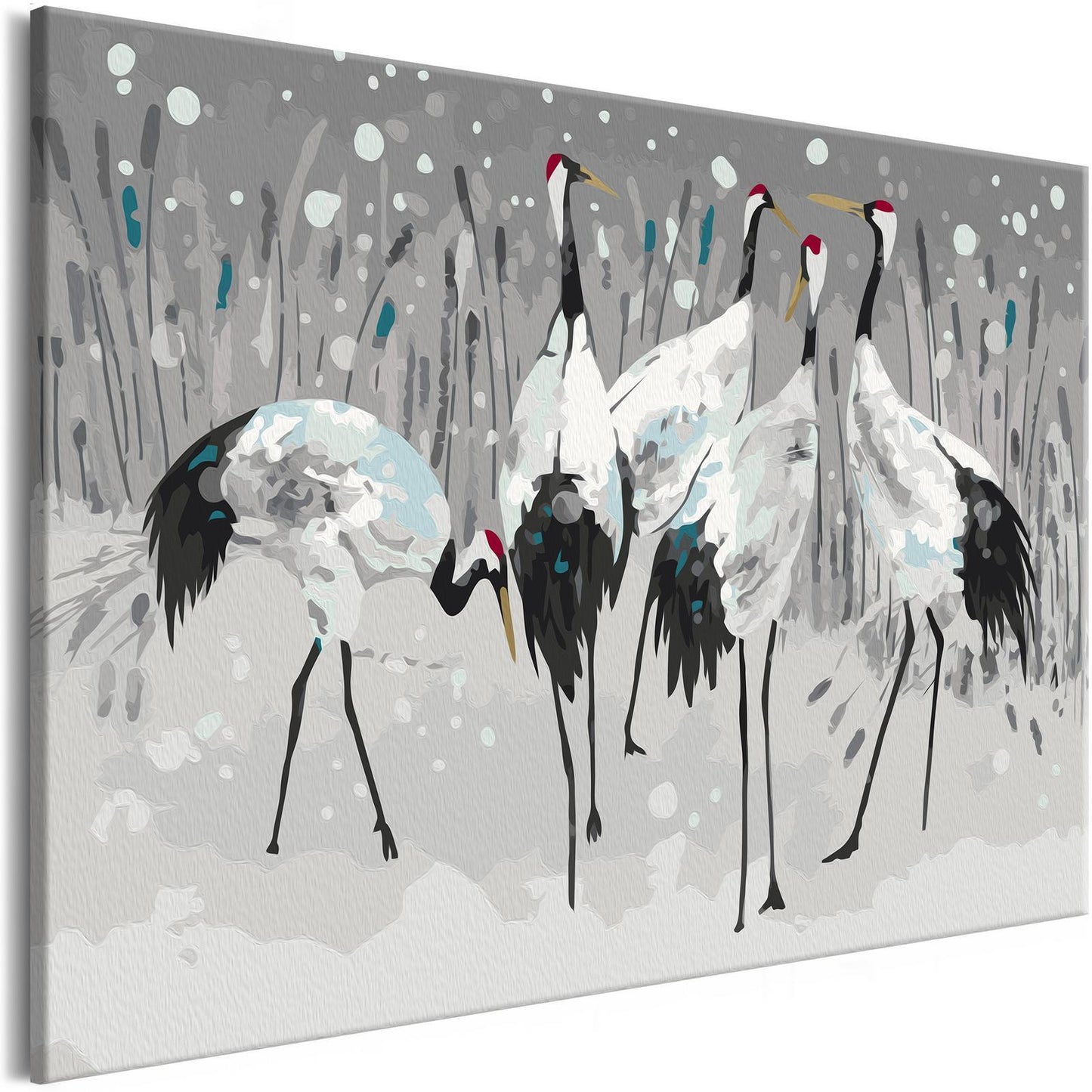 DIY-Gemälde auf Leinwand - Storchenfamilie 