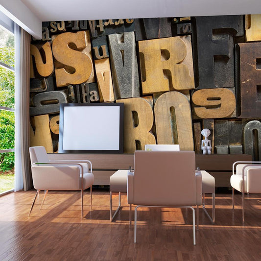 Wall mural XXL - Wooden letters