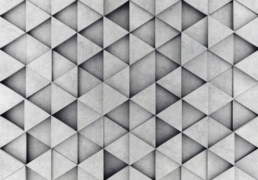 Wall Mural - Gray Triangles