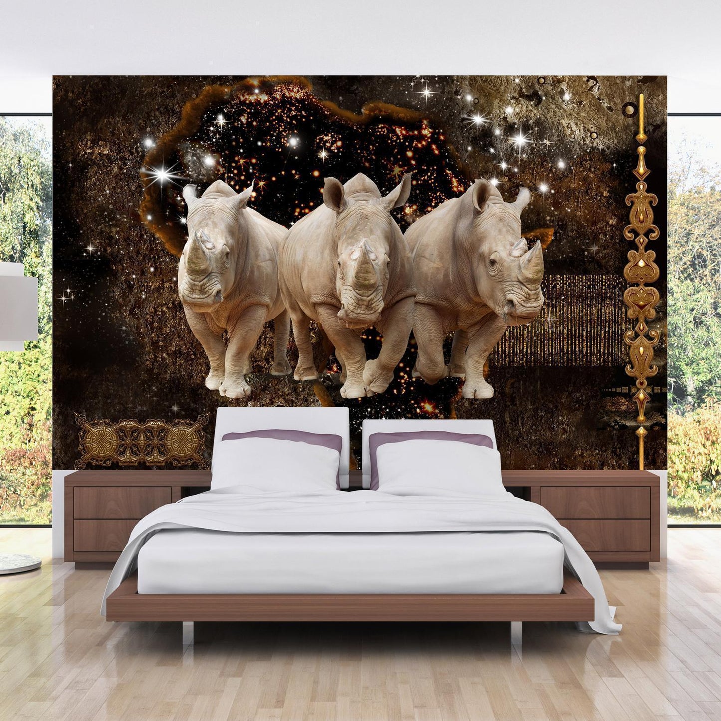 Self-adhesive photo wallpaper - Golden Rhino