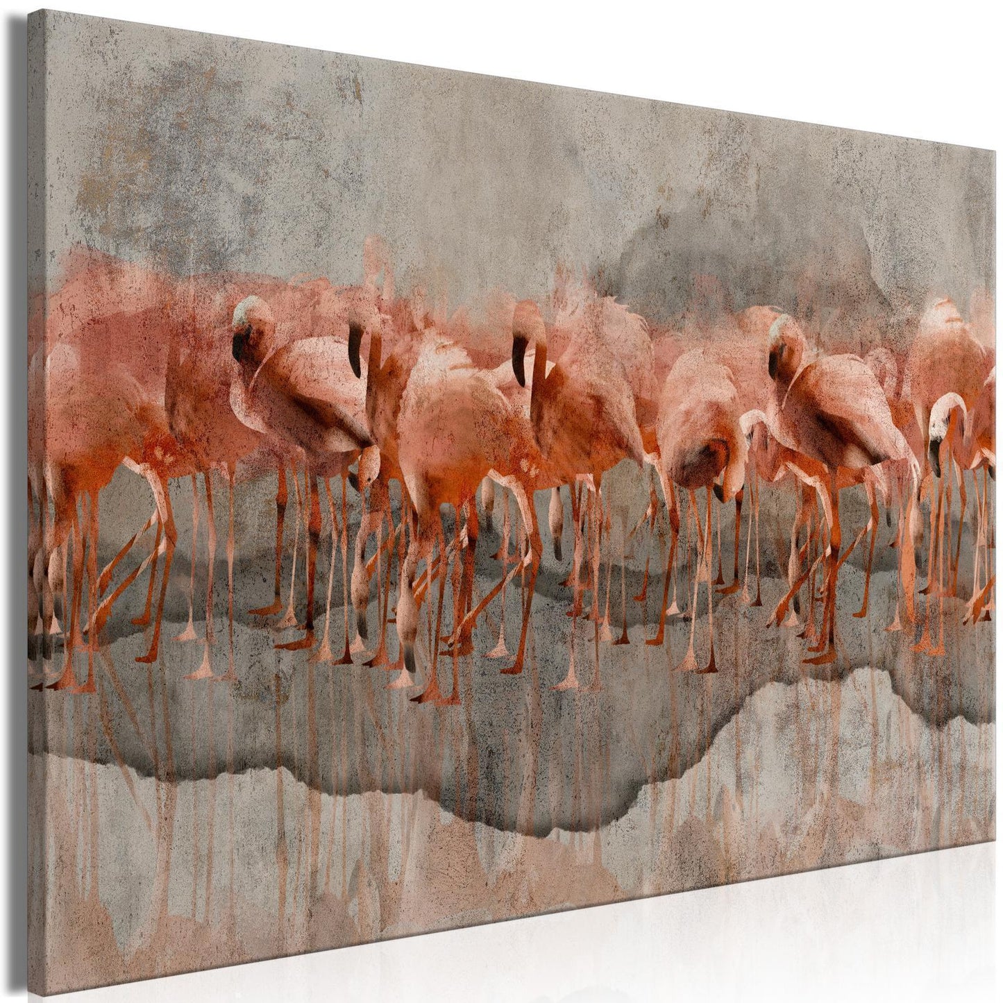 Gemälde - Flamingosee (1 Teil) breit