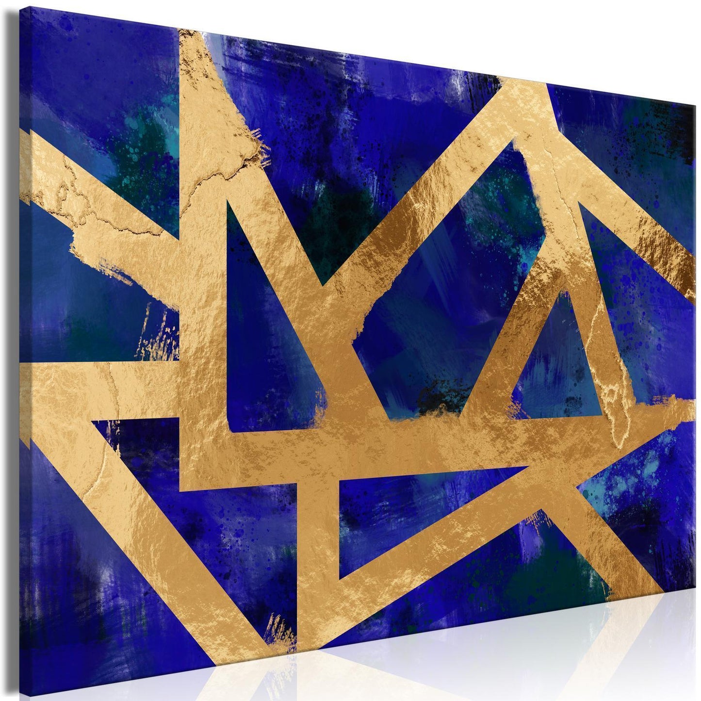 Painting - Golden Geometry (1 Part) Wide