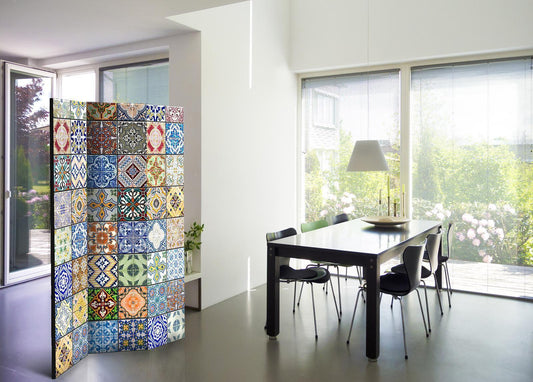 Folding Screen - Colorful Mosaic [Room Dividers] 