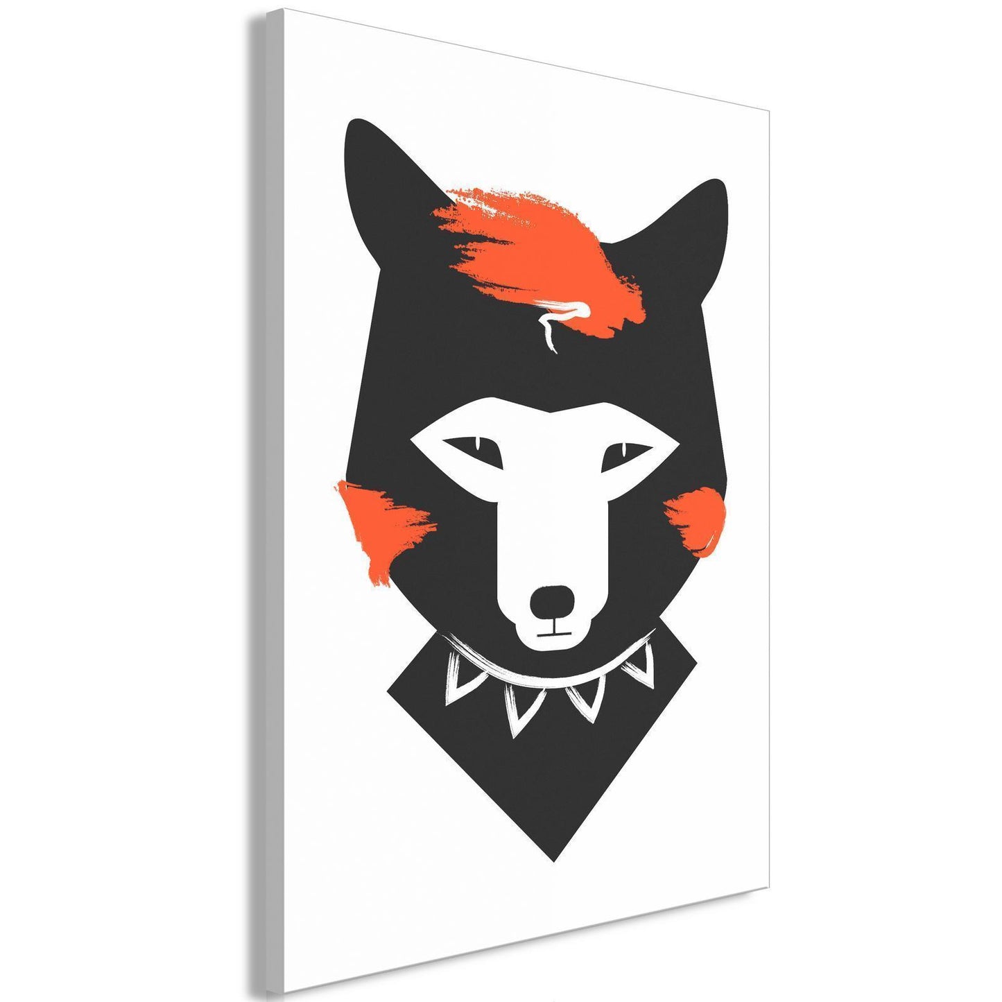 Schilderij - Polite Fox (1 Part) Vertical