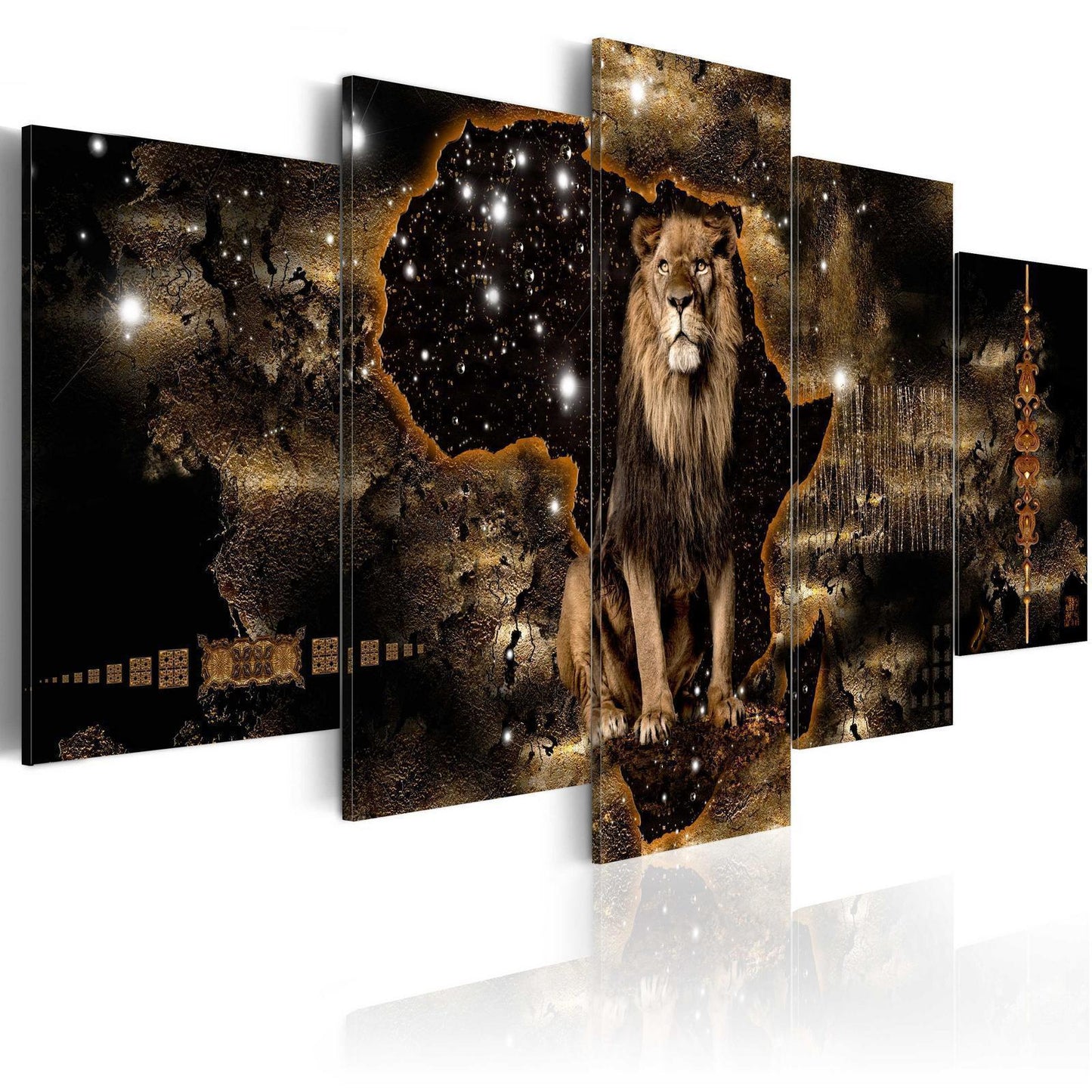 Image on acrylic glass - Golden Lion