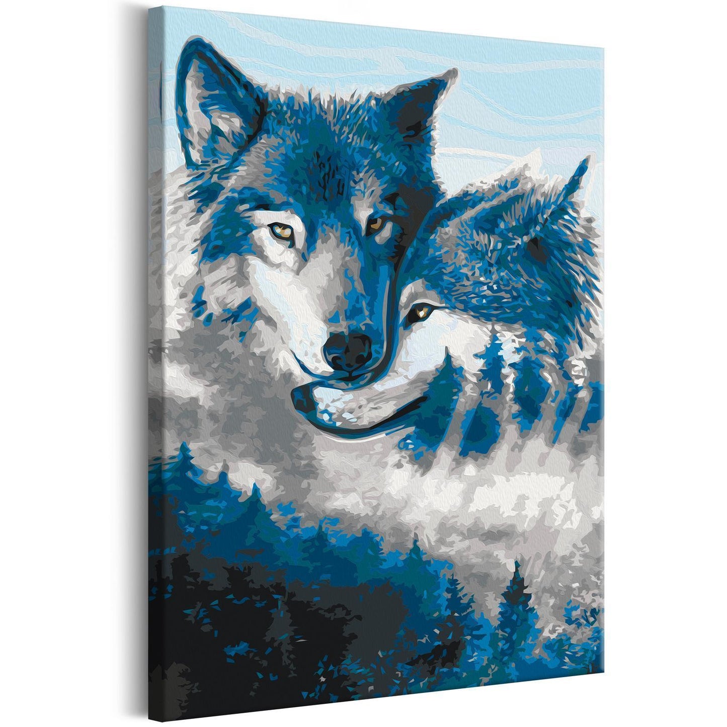 Doe-het-zelf op canvas schilderen - Wolves in Love