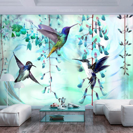 Wall Mural - Flying Hummingbirds (Green)