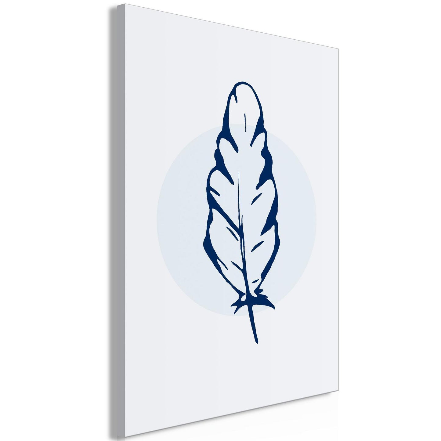 Schilderij - Blue Feather (1 Part) Vertical