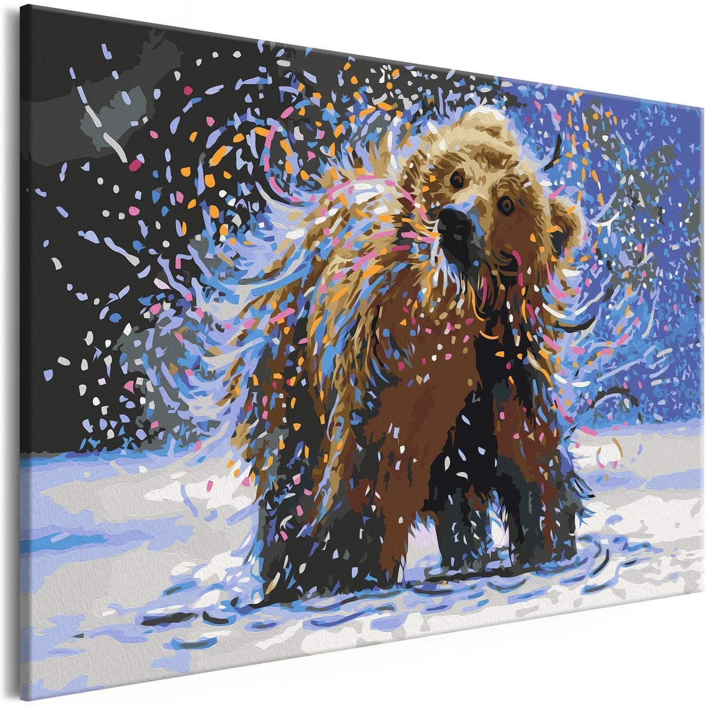 Doe-het-zelf op canvas schilderen - Misty Bear