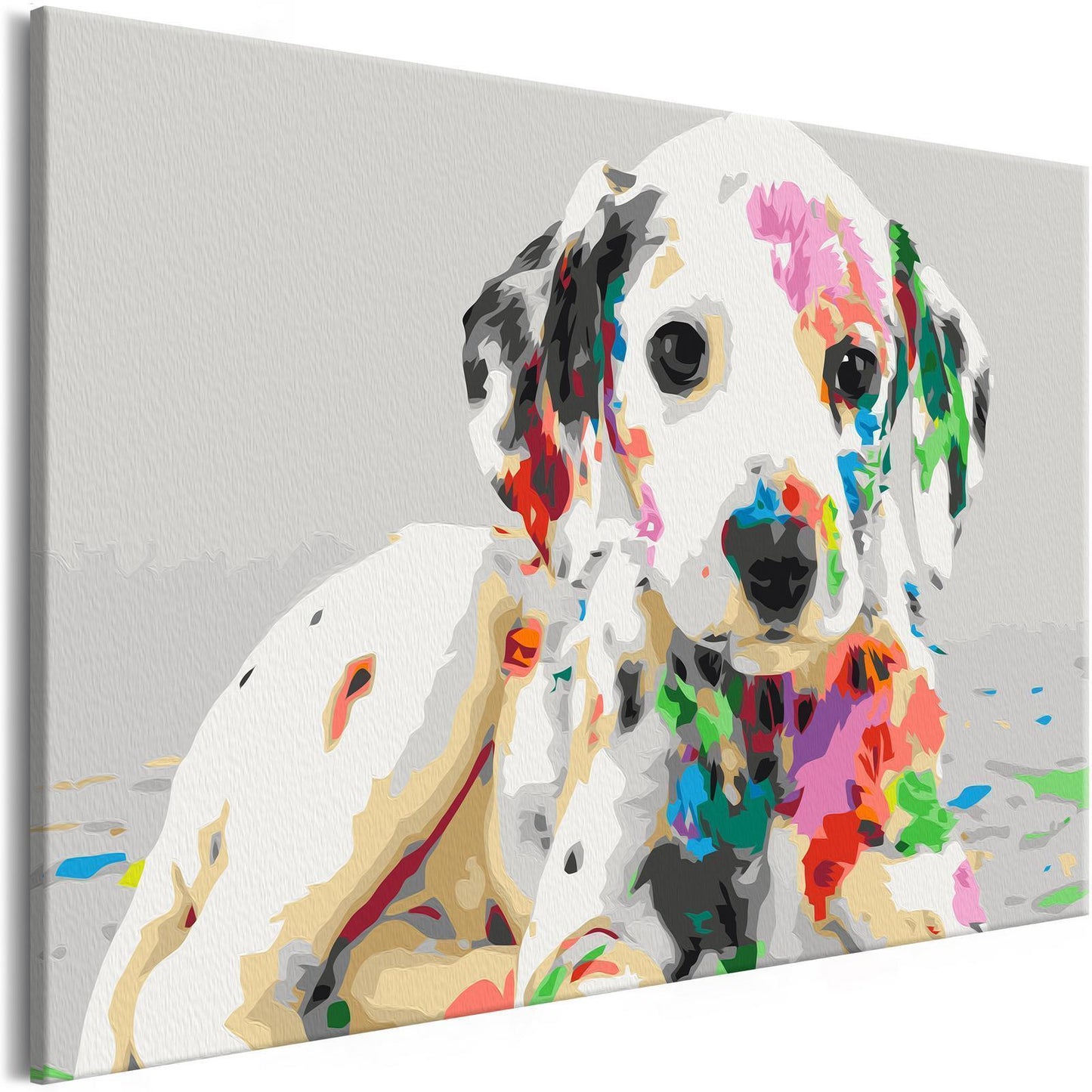 DIY painting on canvas - Colorful Puppy 