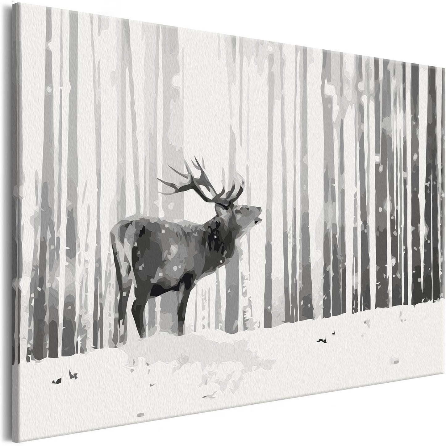 Doe-het-zelf op canvas schilderen - Deer in the Snow