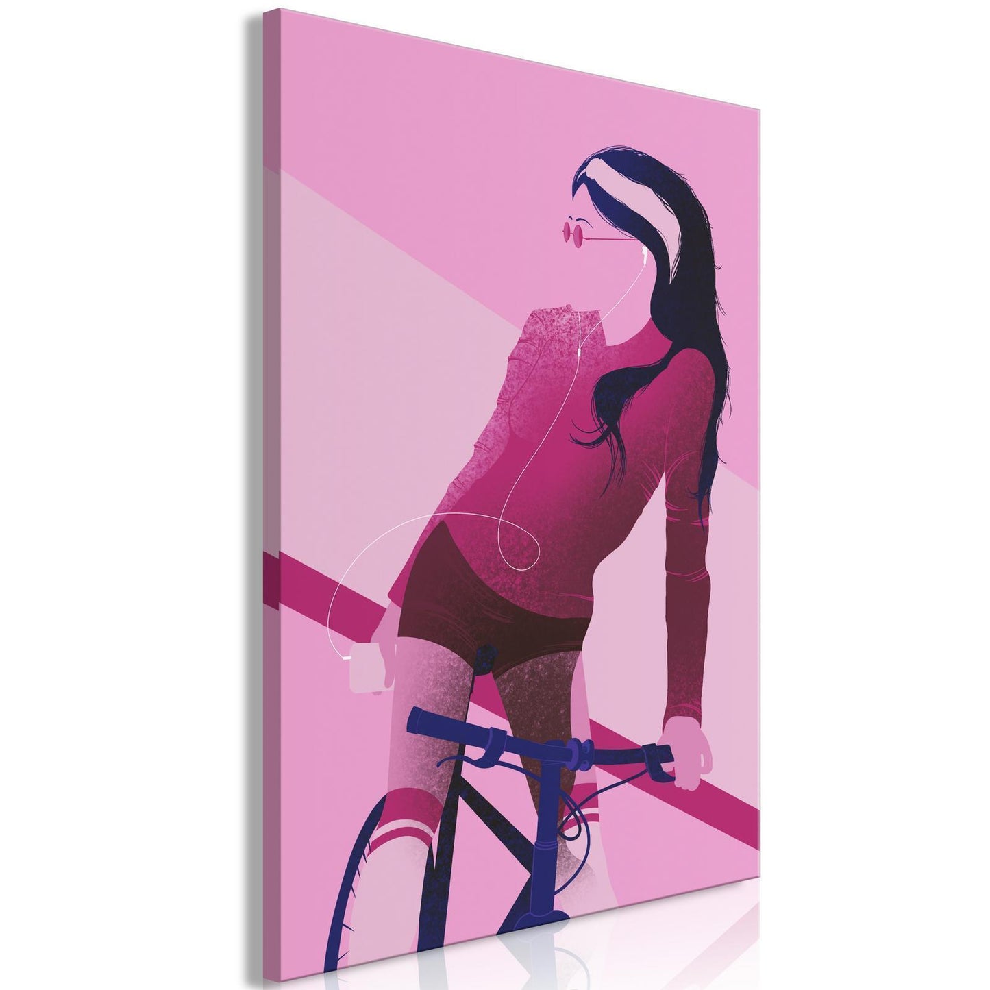 Painting - Woman on Bicycle (1 Part) Vertical