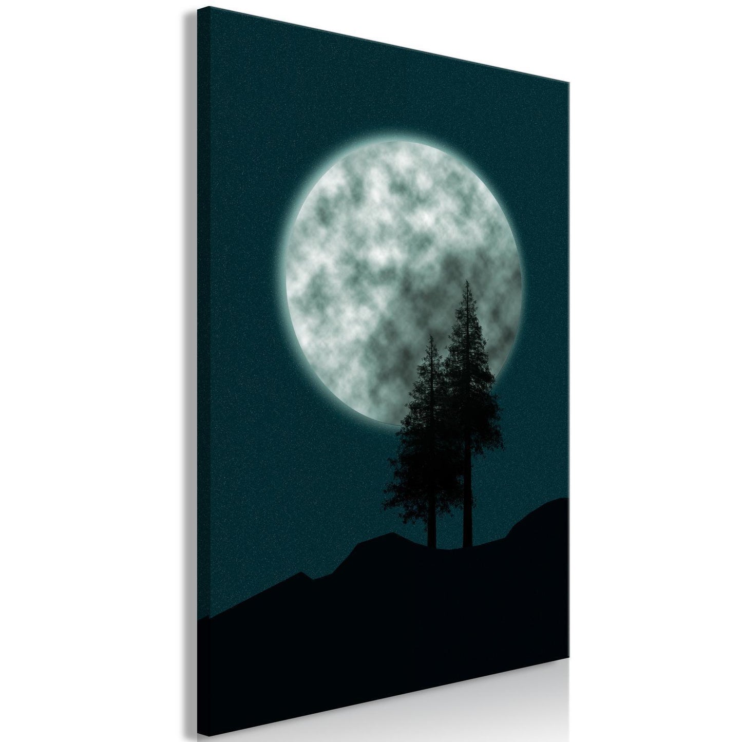 Painting - Beautiful Full Moon (1 Part) Vertical