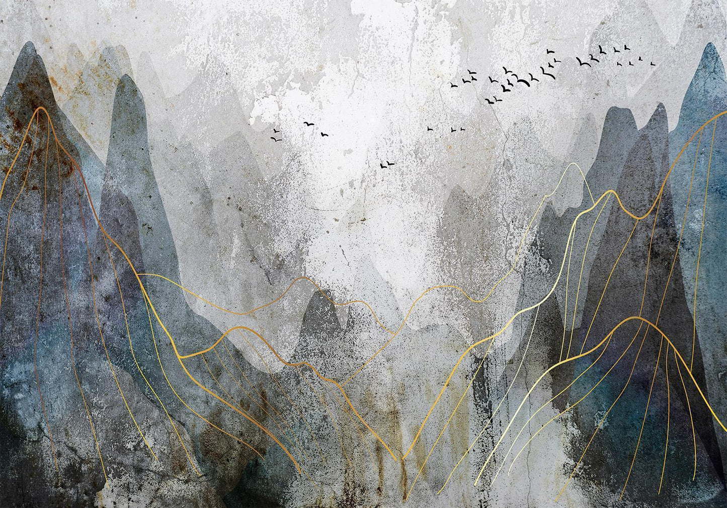 Self-adhesive photo wallpaper - Misty Mountain Pass
