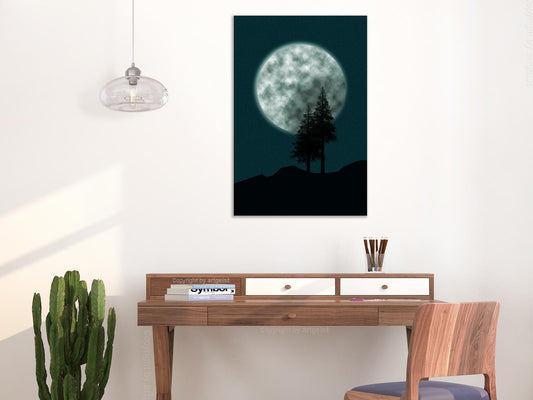 Painting - Beautiful Full Moon (1 Part) Vertical