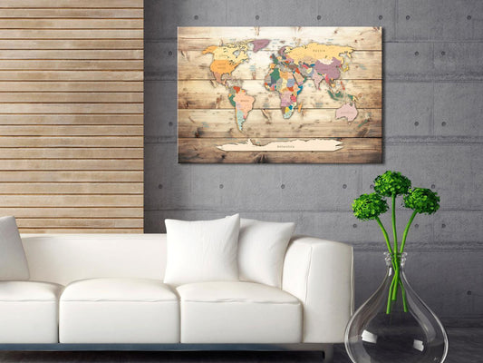 Painting - World Map: Colorful Continents