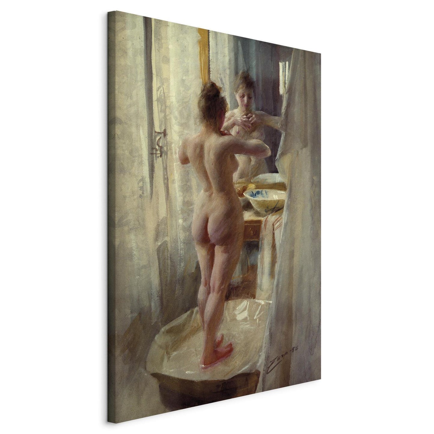 Schilderij - At the Bathtub