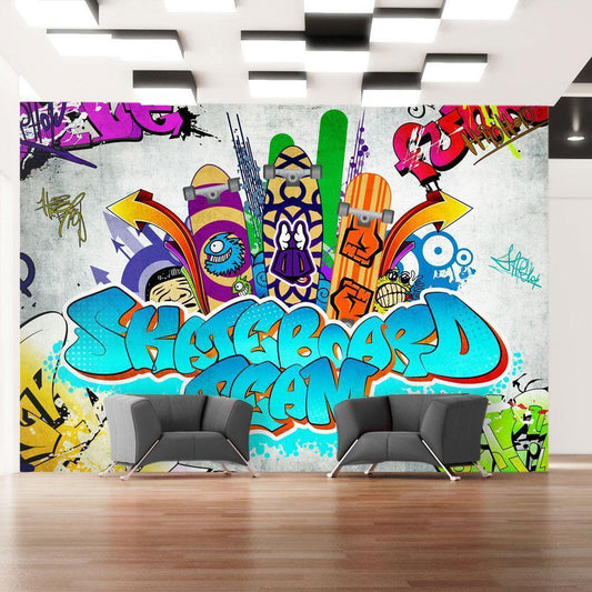Wall Mural - Skateboard team