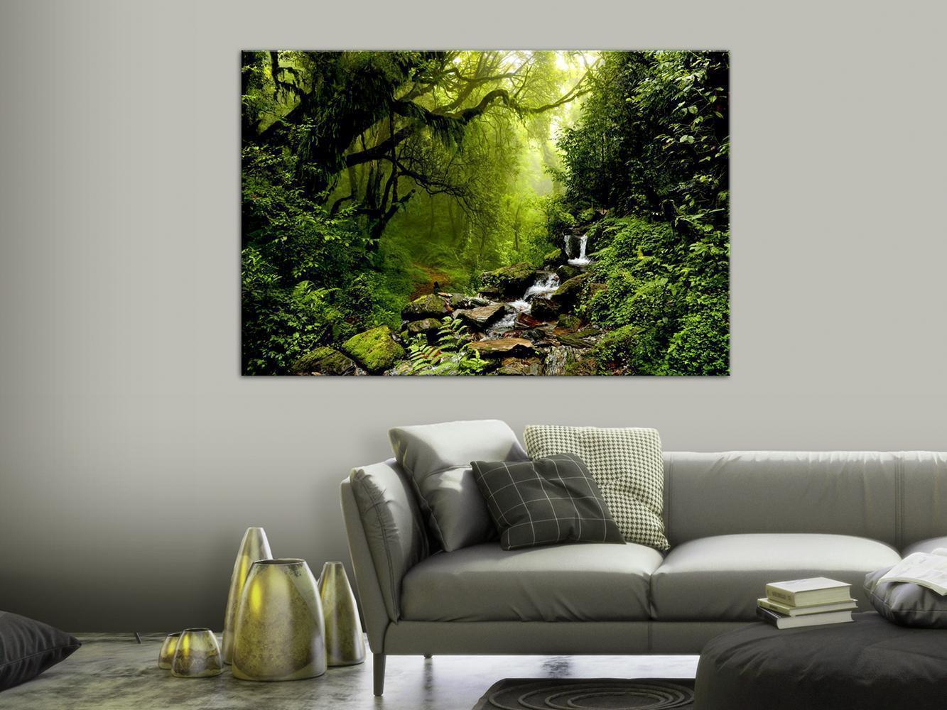 Gemälde - Wasserfall im Wald