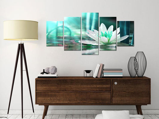 Schilderij - Turquoise Lotus