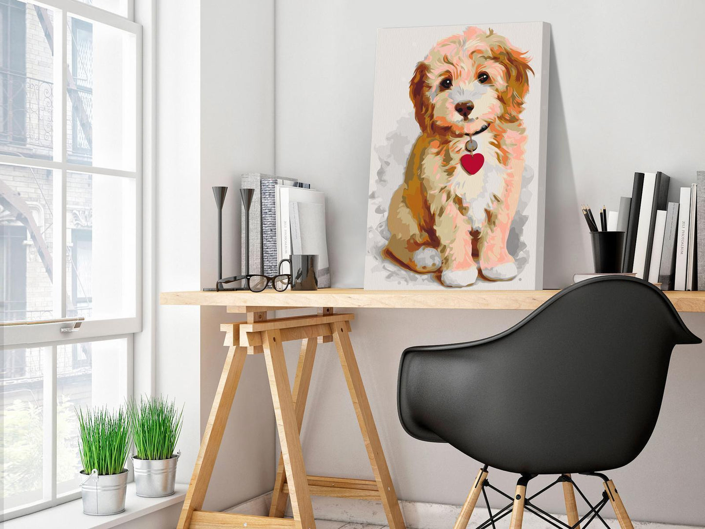 DIY painting on canvas - Dog (Puppy) 