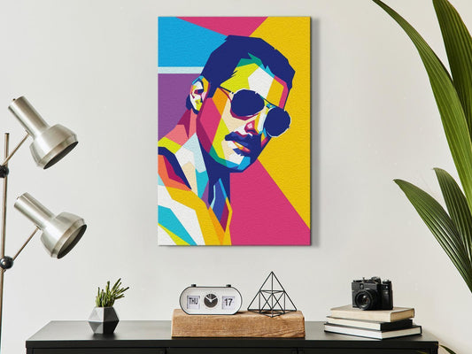 DIY canvas painting - Colorful Freddie 