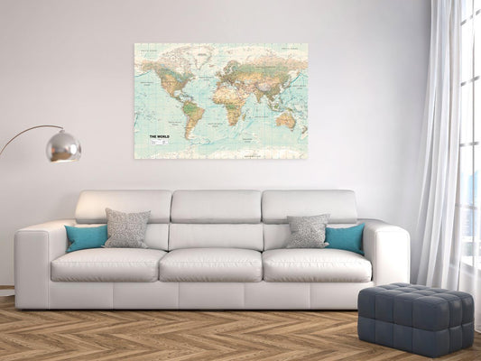Painting - World Map: Beautiful World