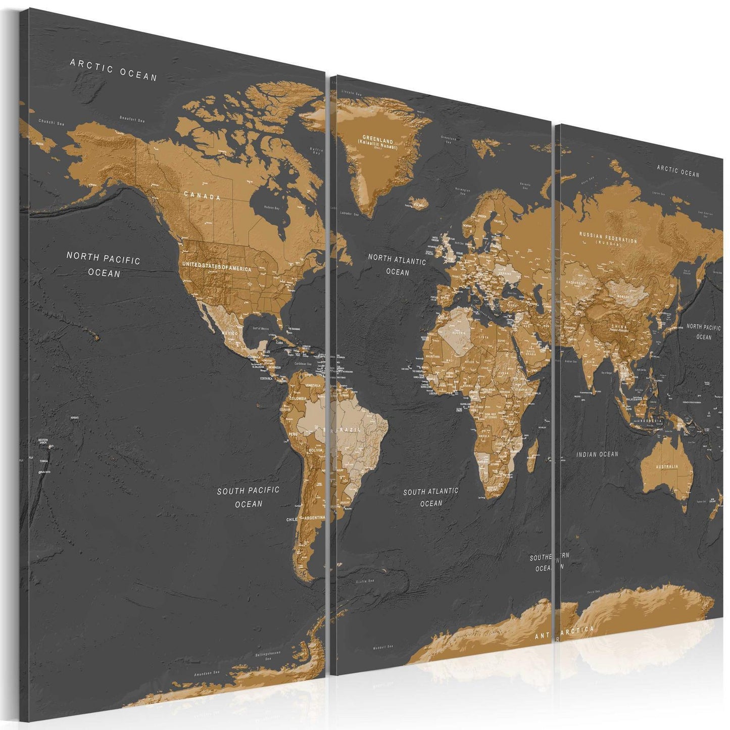 Schilderij - World Map: Modern Aesthetics