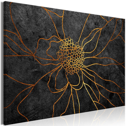 Painting - Flower in Gold (1 Part) Wide