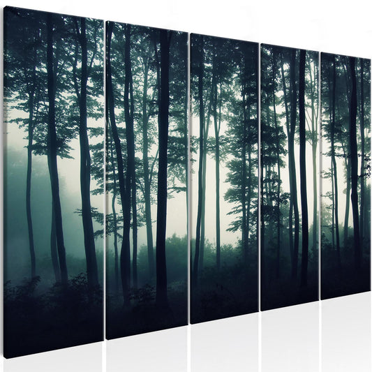 Gemälde - Dunkler Wald (5 Teile) Schmal