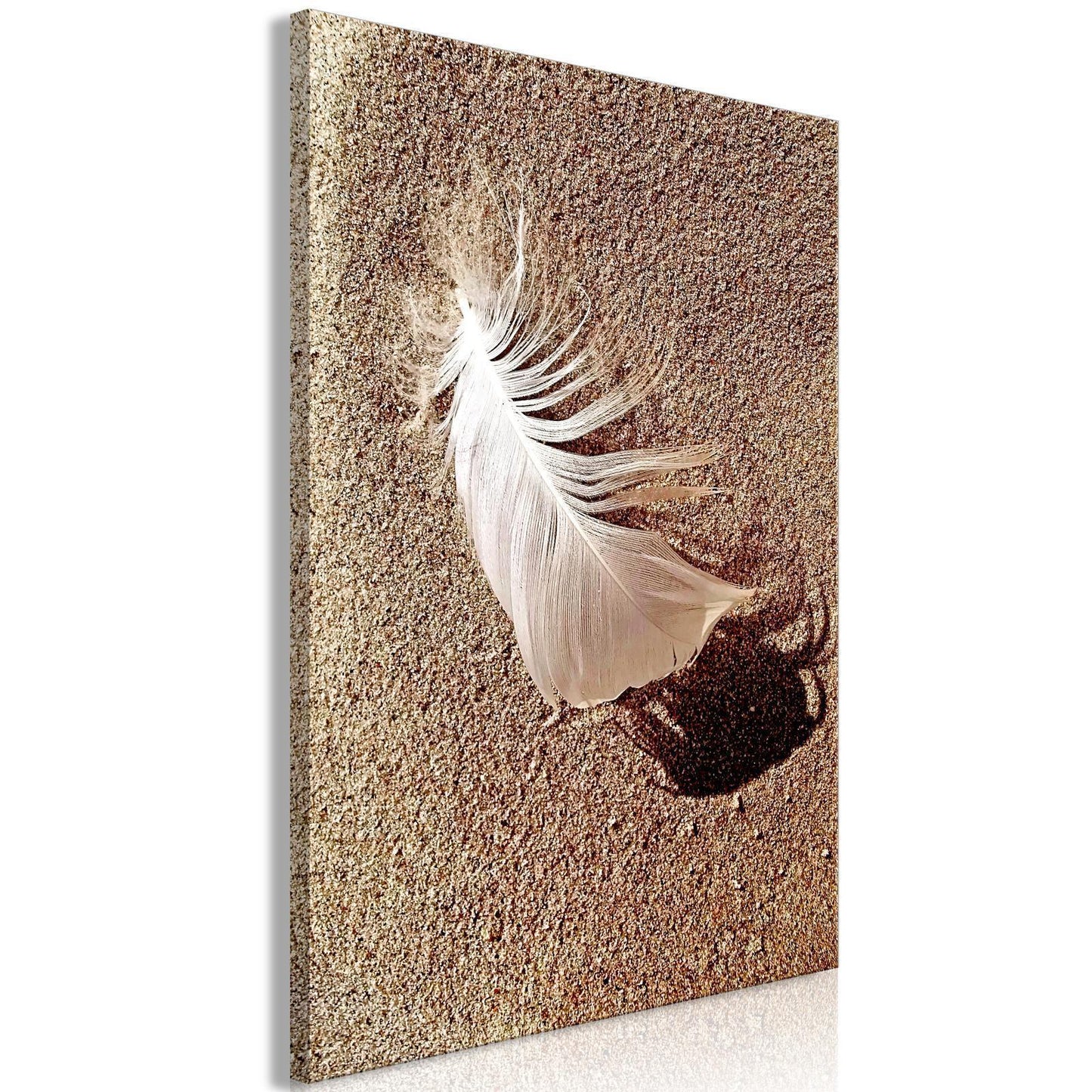 Painting - Feather on the Sand (1 Part) Vertical