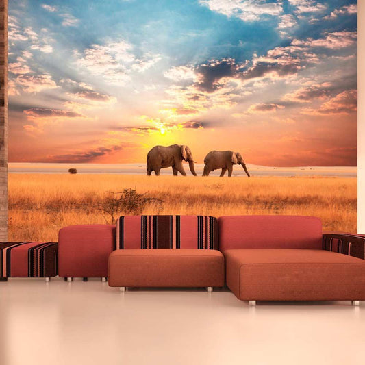 Wall Mural - African Savannah Elephants