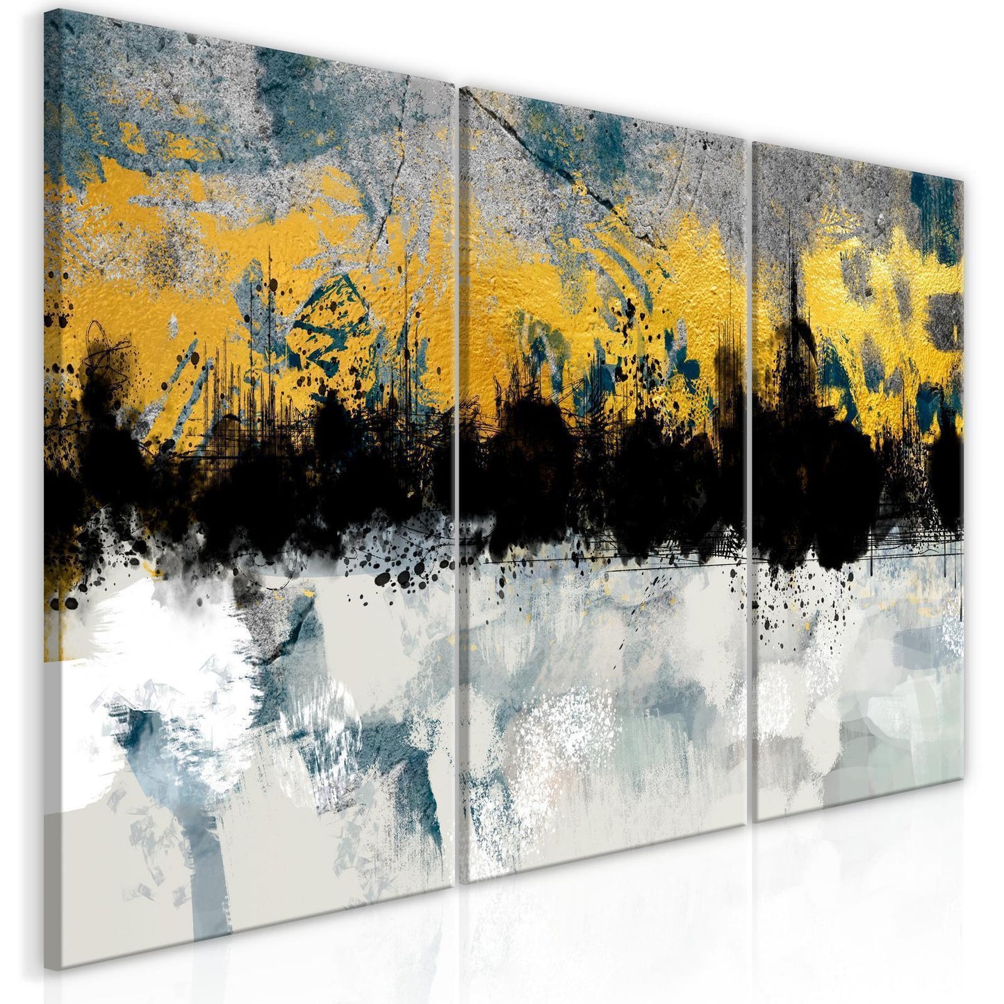 Gemälde - Goldene Wolken (3 Teile)