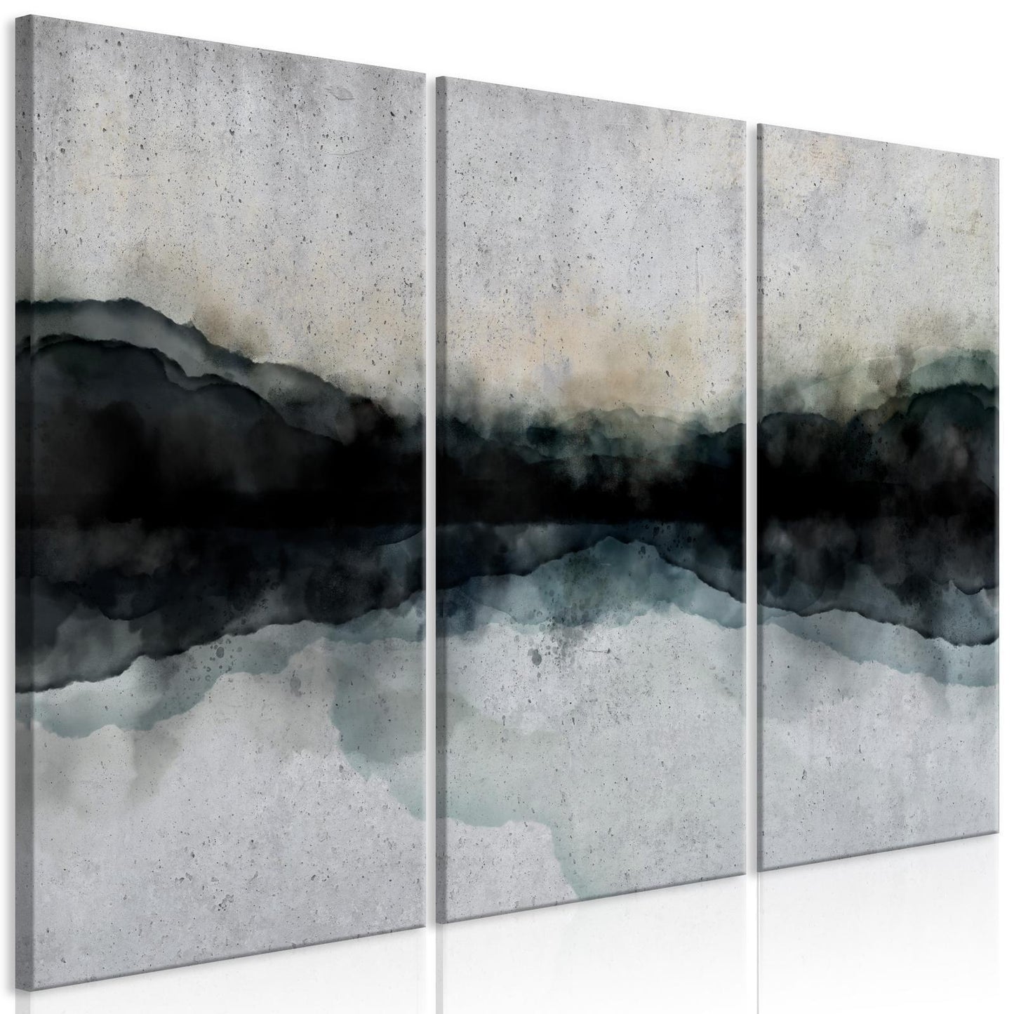 Schilderij - Mountain Surface of the Lake (3 Parts)