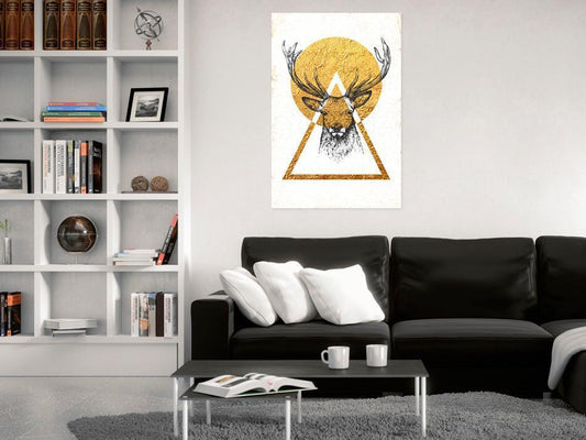 Schilderij - My Home: Golden Deer