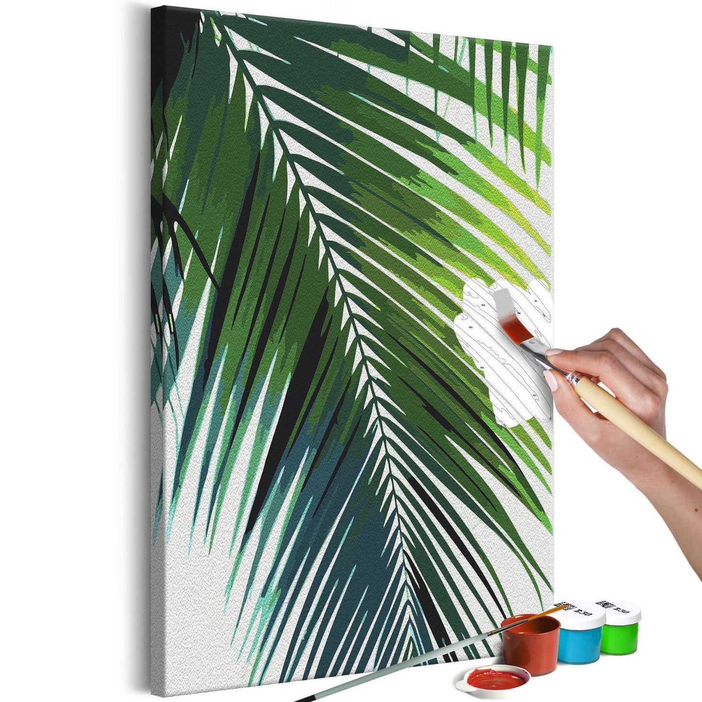 Doe-het-zelf op canvas schilderen - Green Plume