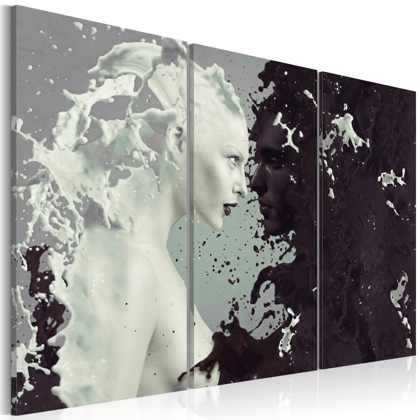 Painting - Black or white? - triptych