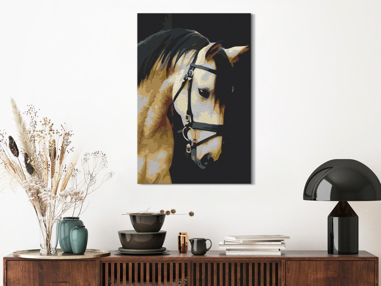 Doe-het-zelf op canvas schilderen - Horse Portrait