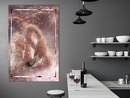 Gemälde - Space Flamingo (1 Teil) Vertikal