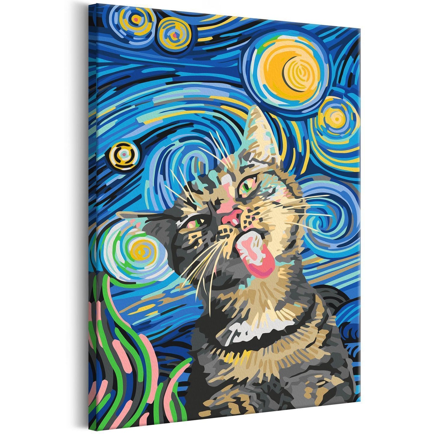 Doe-het-zelf op canvas schilderen - Freaky Cat