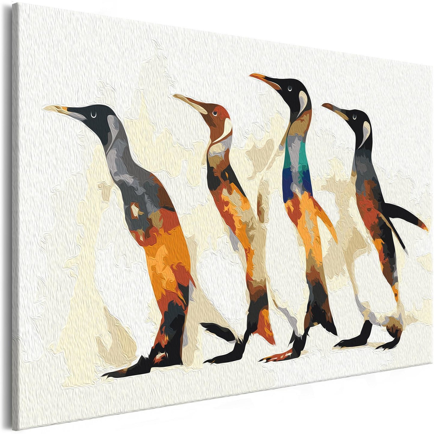 Doe-het-zelf op canvas schilderen - Penguin Family