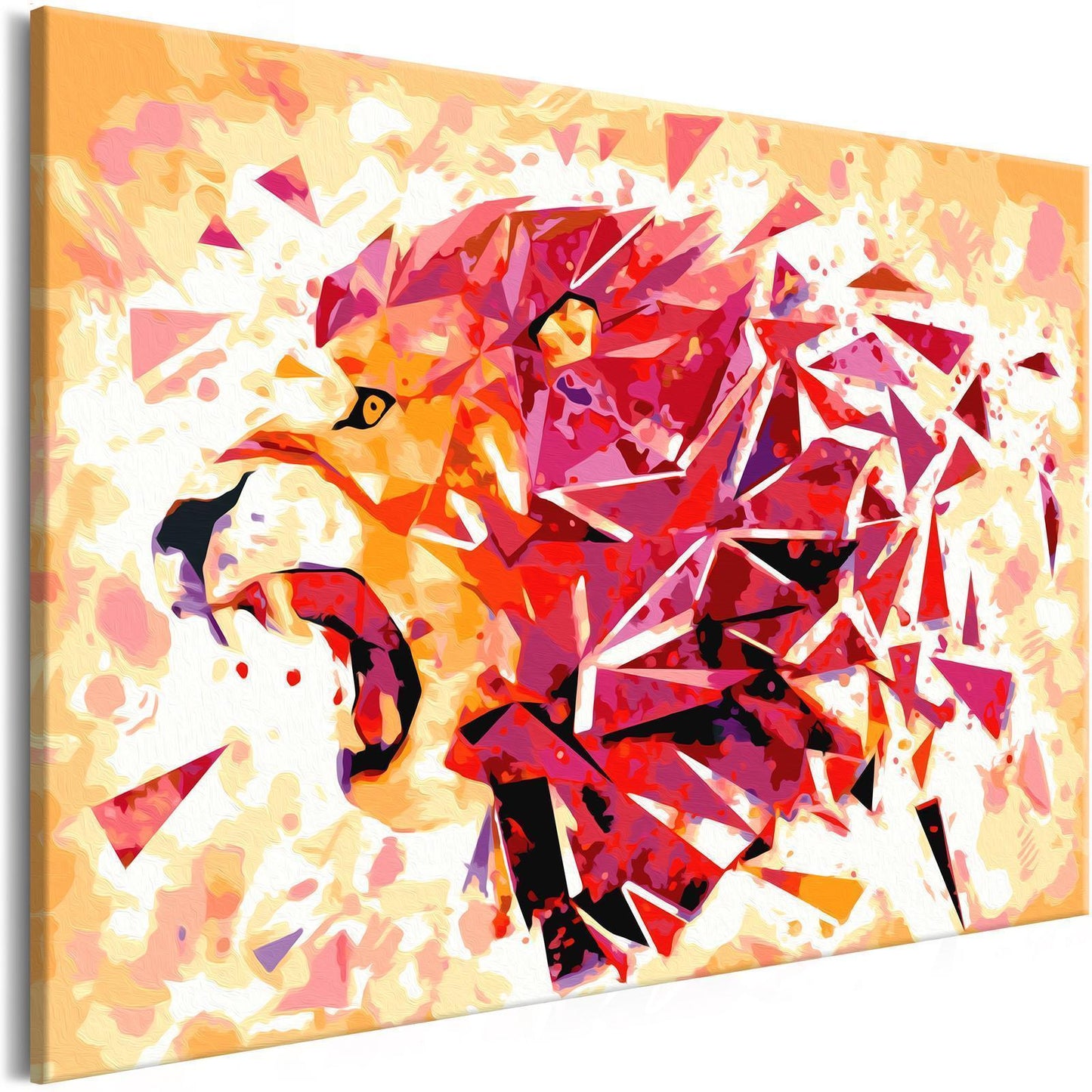 Doe-het-zelf op canvas schilderen - Abstract Lion