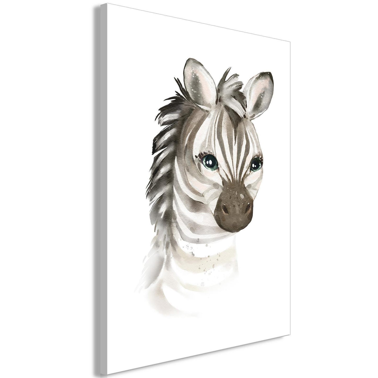 Schilderij - Little Zebra (1 Part) Vertical