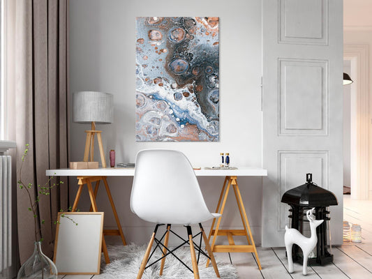 Painting - Blue Sienna Marble (1 Part) Vertical