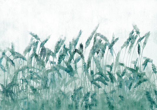 Fotobehang - Blue Ears of Wheat