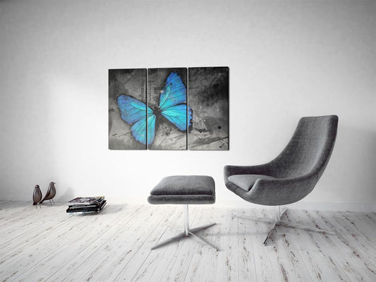 Schilderij - The study of butterfly - triptych
