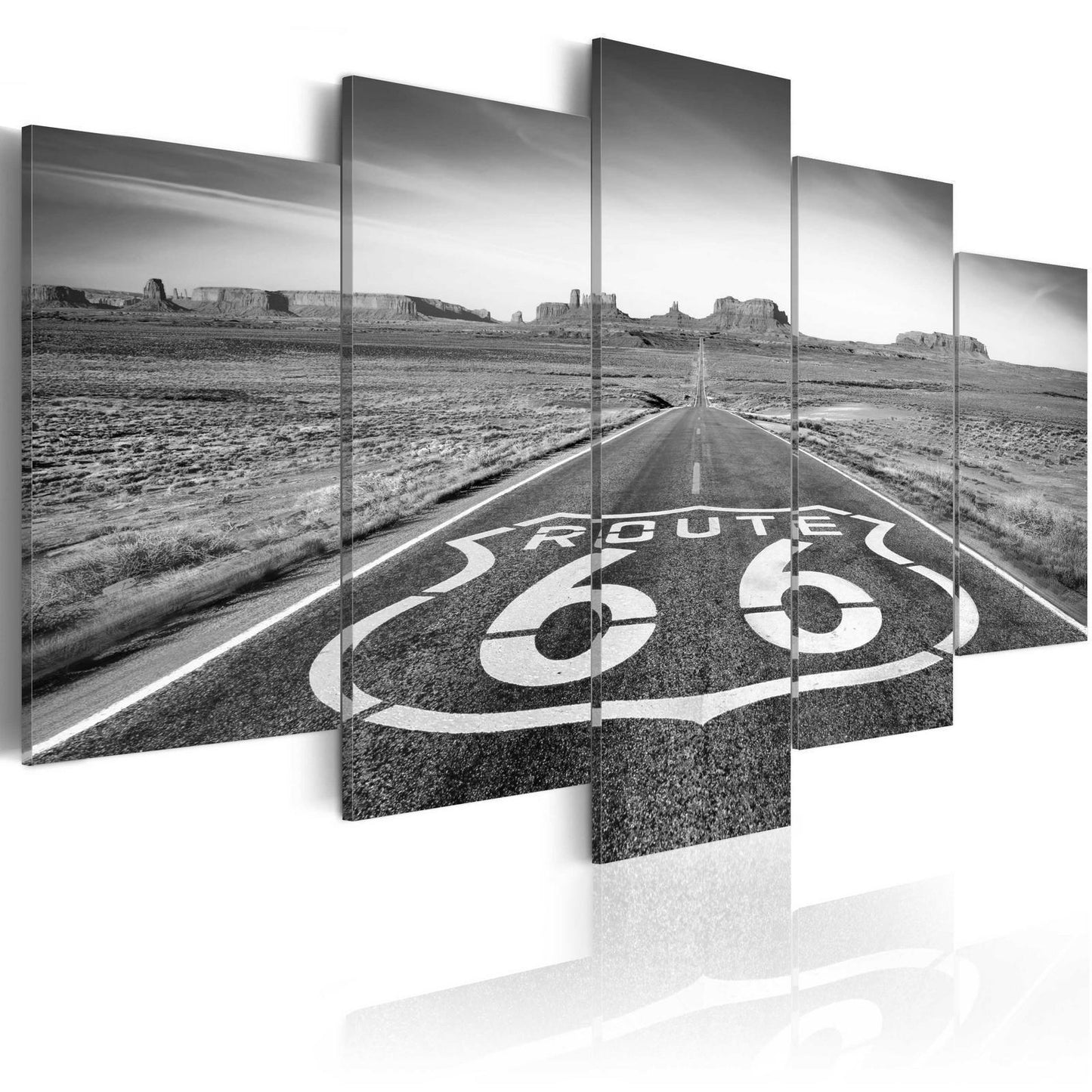 Painting - Route 66 - black and white