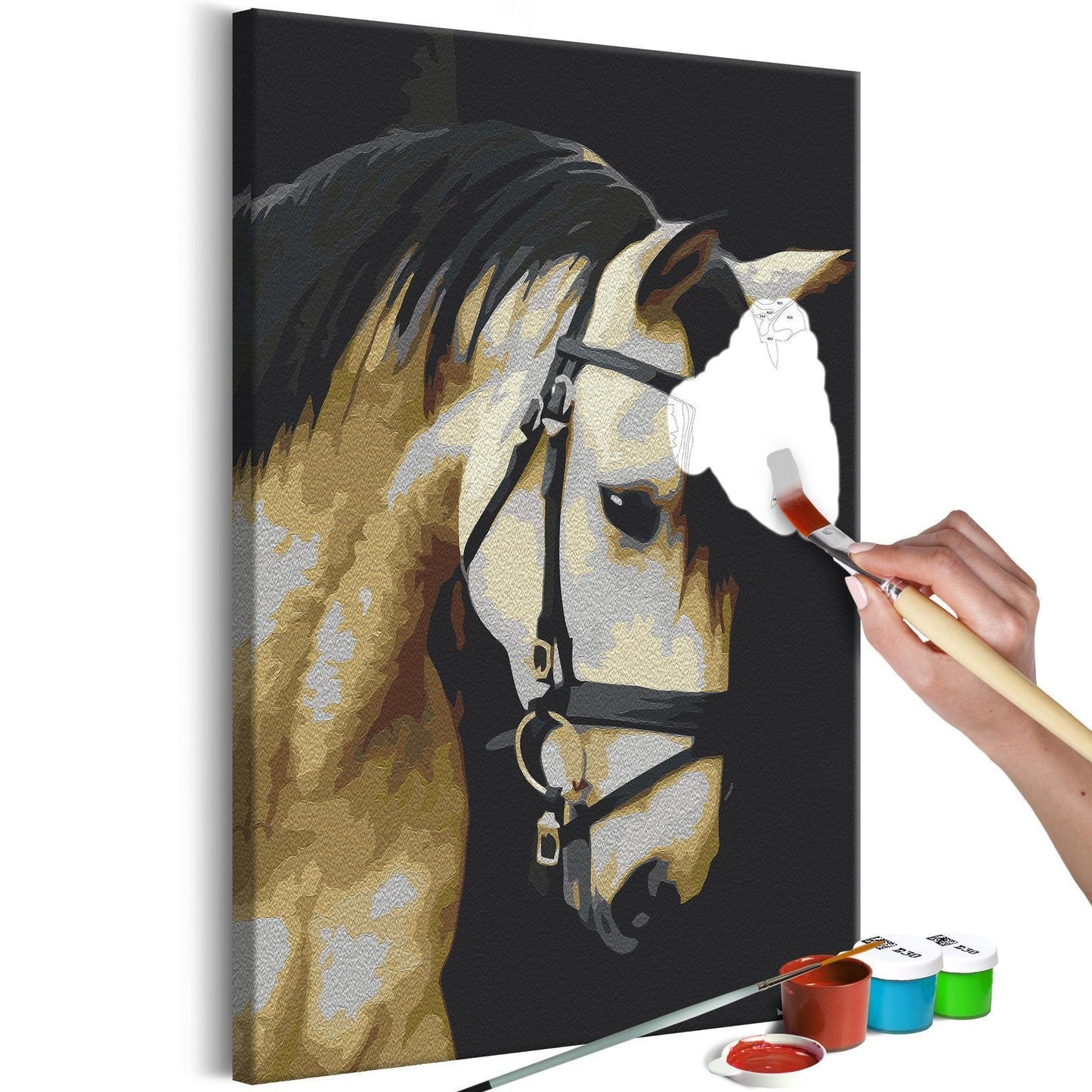 DIY-Leinwandgemälde – Pferdeporträt 